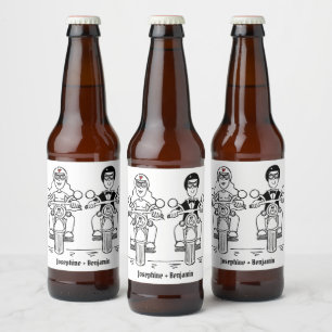 Custom Biker Motorrad Hochzeitsmarken Bierflaschenetikett
