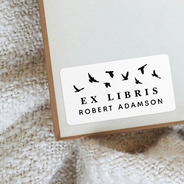Custom Birds Personal Library Ex Libris Buchzeiche Adressaufkleber (Von Creator hochgeladen)