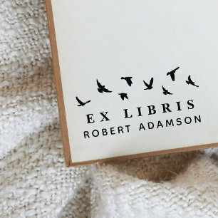 Custom Birds Personal Library Ex Libris Buchzeiche Gummistempel