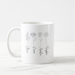 Custom Birth Month Blume Pflanze Lover Gift Kaffeetasse