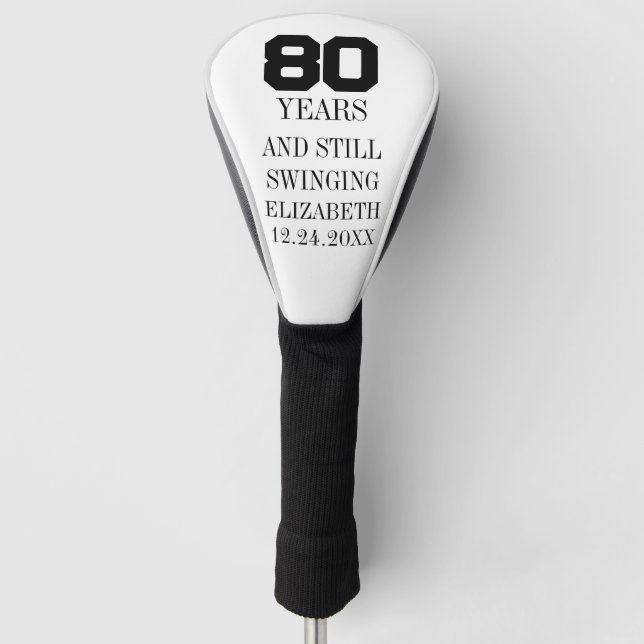 Custom Birthday 40th 50th 60th 70th 80th 90th Gift Golf Headcover (Vorderseite)