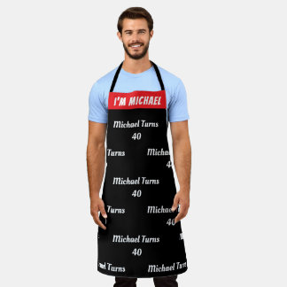 Custom Birthday Apron - Funny Name & Age! Schürze