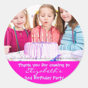 Custom Birthday Aufkleber: Mein kleines Mädchen ha Runder Aufkleber