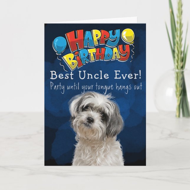 Custom Birthday Card Best Uncle Ever Dankeskarte (Vorderseite)