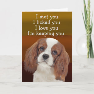 Custom Birthday Card King Charles Cavalier Dankeskarte
