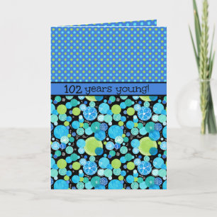 Custom Birthday Card: Quirky Moons and Polka Dots Karte