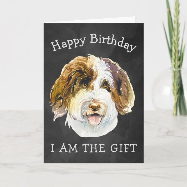 Custom Birthday Card von Ihrem Australian Doodle Dankeskarte (Vorderseite)