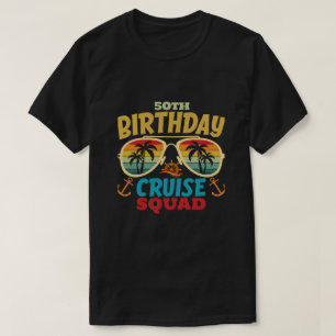Custom Birthday Cruise Squad Group Matching T-Shirt