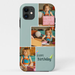 Custom Birthday Foto Collage iPhone Case