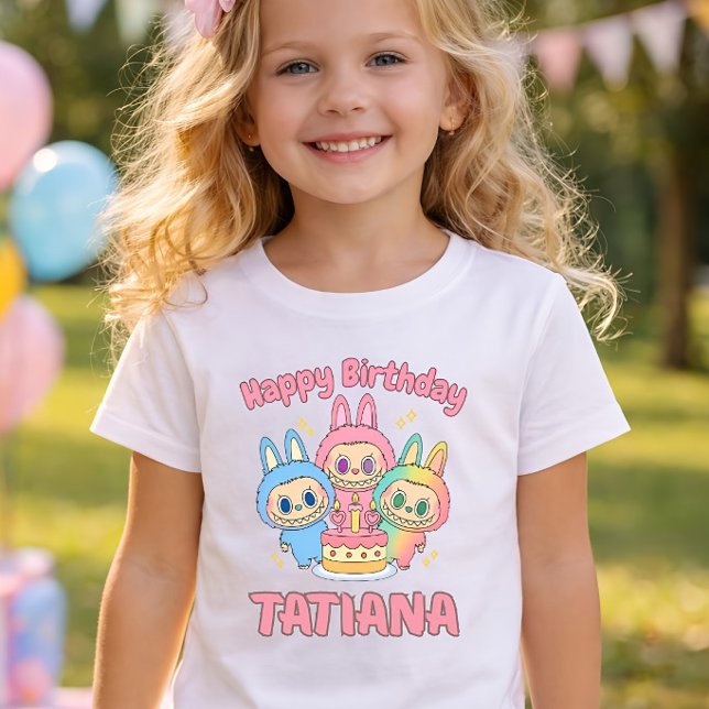 Custom Birthday Girl Shirt, Personalized Kids Birt T-Shirt (Von Creator hochgeladen)