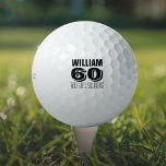 Custom Birthday Golfer noch schwingen Golfball<br><div class="desc">Personalisieren Sie den Namen und das Alter,  um ein einzigartiges Golf-Geburtstagsgeschenk zu schaffen und für jeden Golfer zu behalten. Entwickelt von Thisisnotme©</div>