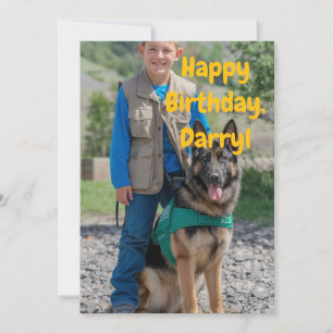 Custom Birthday Gruß für einen Jungen und Sein Deu Einladung