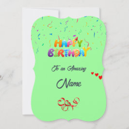 Custom Birthday Grußkarte - Schönes Design Feiertagskarte