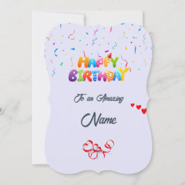 Custom Birthday Grußkarte - Schönes Design Feiertagskarte