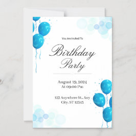 Custom Birthday Invitation Card Magneteinladung