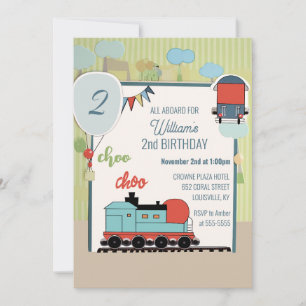 Custom Birthday Kid Balloon Bahn Ticket Geburtstag Einladung