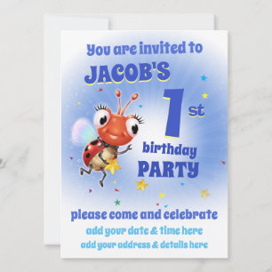 Custom Birthday Party einladen Junge 1 Jahre alt Einladung