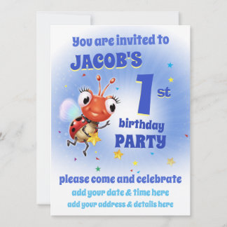 Custom Birthday Party einladen Junge 1 Jahre alt Einladung