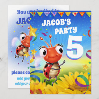 Custom Birthday Party einladen Junge 5 Jahre alt Einladung