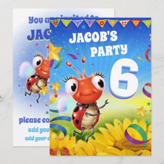 Custom Birthday Party einladen Junge 6 Jahre alt Einladung