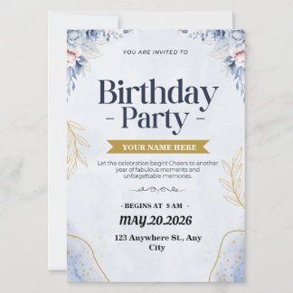 Custom Birthday Party Einladung Geburtstag