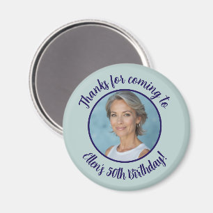 Custom Birthday Party Foto Name 50. Vielen Dank Magnet