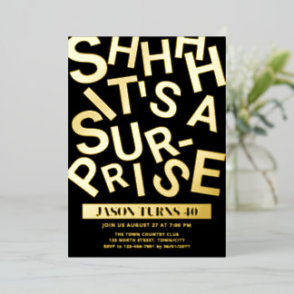 Custom Birthday Party Invite, Jumbled Surprise Folieneinladung