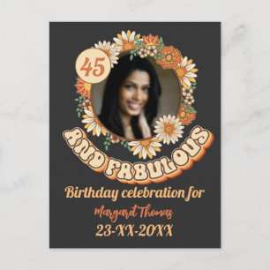 Custom Birthday Party Matching Group Blumengarten Einladungspostkarte