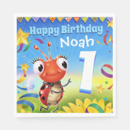 Custom Birthday Party Papier Serviette Junge 1jähr