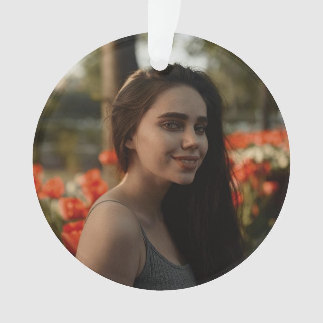 Custom Birthday Photo Keepsake Ornament (Vorderseite)