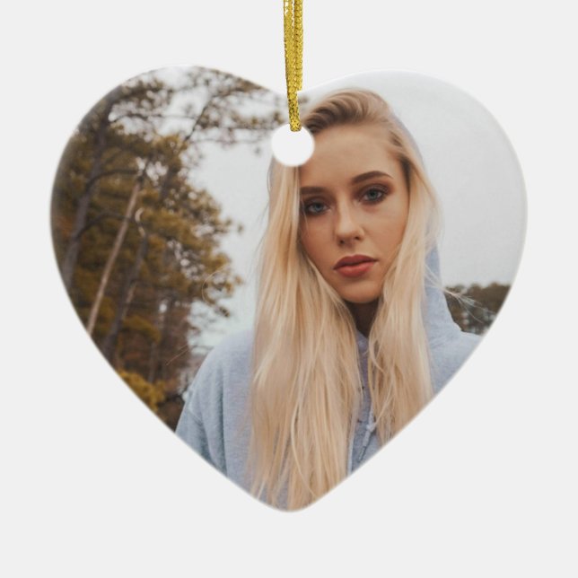 Custom Birthday Photo Ornaments – Keepsakes Keramik Ornament (Vorne)