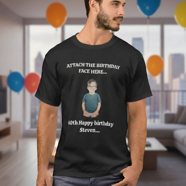 Custom Birthday Photo Shirt – Personalized Face (Von Creator hochgeladen)