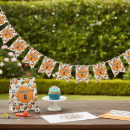 Custom Birthday Sports Theme Wimpelkette