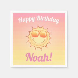 Custom Birthday Sunset Serviette