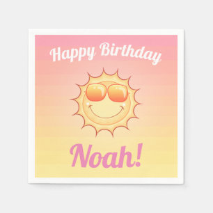Custom Birthday Sunset Serviette