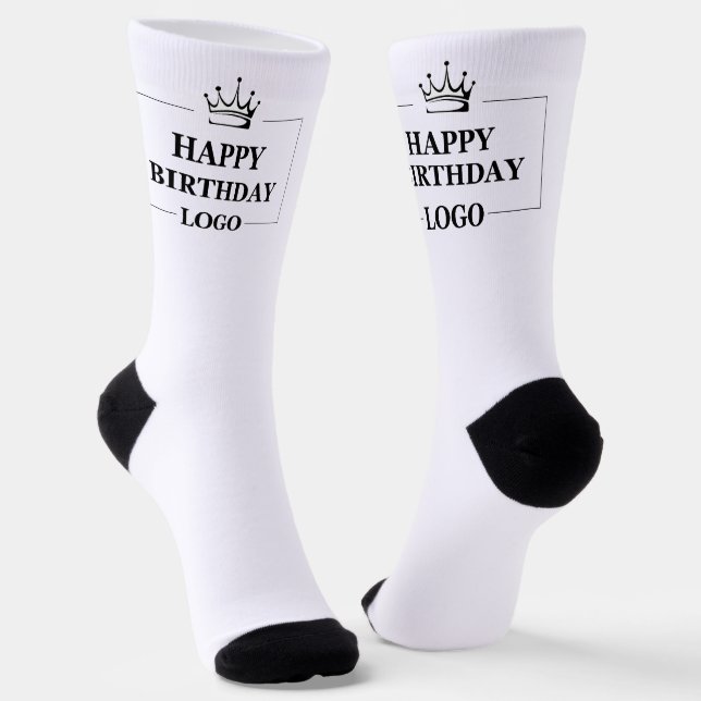 Custom Birthday Template Personalize Gift Design Socken (Gewinkelt)