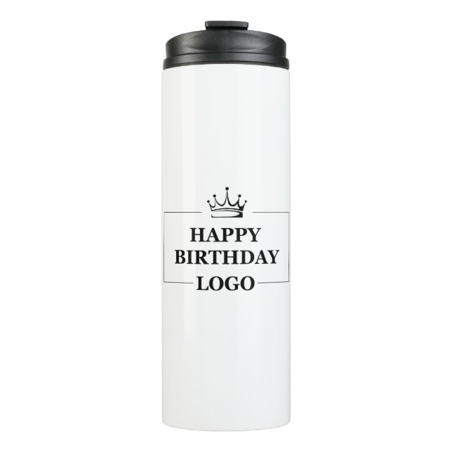Custom Birthday Template Personalize Gift Design Thermosbecher (Vorderseite)