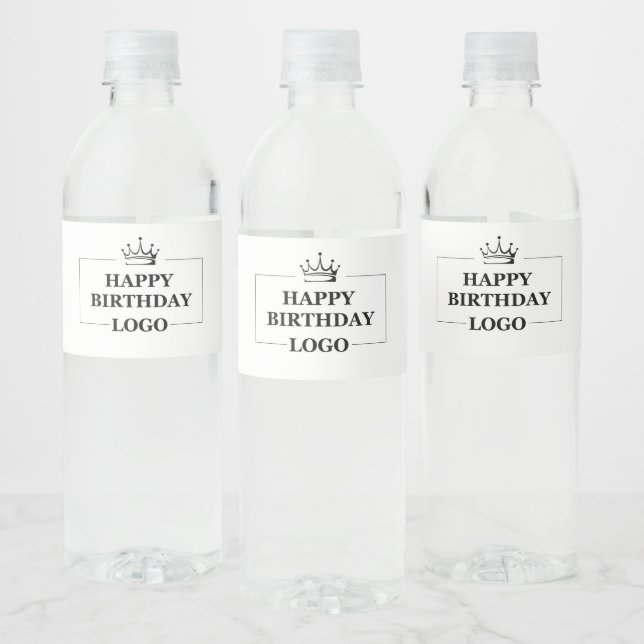 Custom Birthday Template Personalize Gift Design Wasserflaschenetikett (Flaschen)