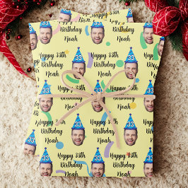 Custom Birthday Wrapping Paper, Happy Birthday Geschenkpapier Set