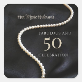 Custom Black 50 and Fabulous Quadratischer Aufkleber