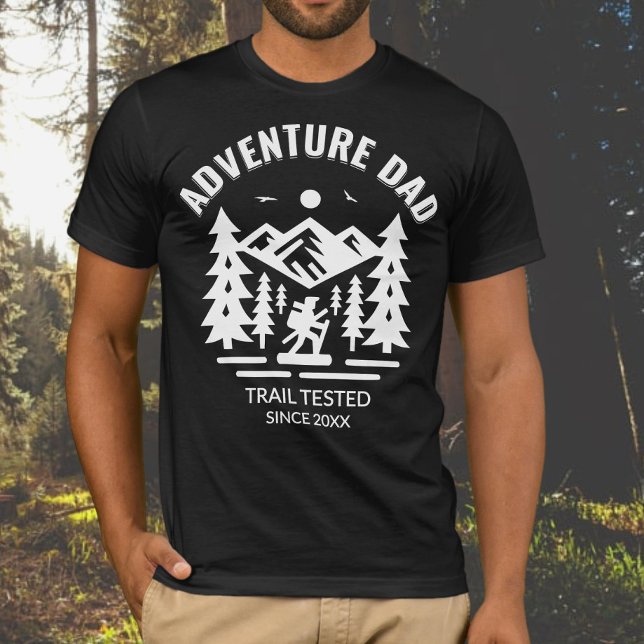 Custom Black Adventure Vater Trail getestet T-Shirt (Von Creator hochgeladen)