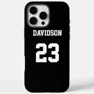 Custom Black and White Jersey iPhone 16 Pro Max Hülle
