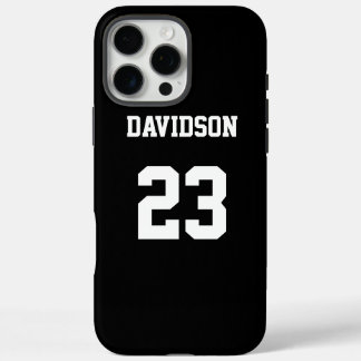 Custom Black and White Jersey iPhone 16 Pro Max Hülle