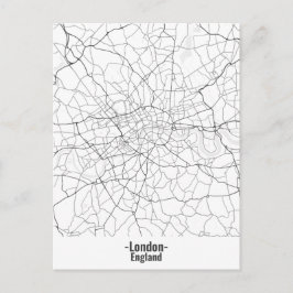 Custom Black and White Minimalistisch London City Postkarte