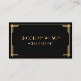 Custom Black Art Deco Business Cards Visitenkarte