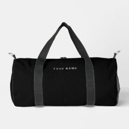 Custom Black Business Logo Name Instagram Fitness Duffle Bag