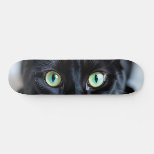 Custom Black Cat Eyes Kitty Pet Foto Skate Deck Skateboard