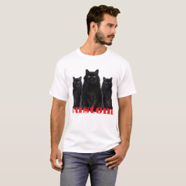 Custom Black Cats Graphic T - Shirt
