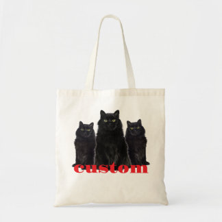 Custom Black Cats Graphic T - Shirt Tragetasche