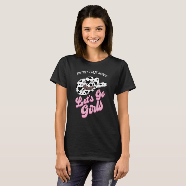 Custom Black Country Let's Go Girls Bachelorette  T-Shirt (Vorne ganz)